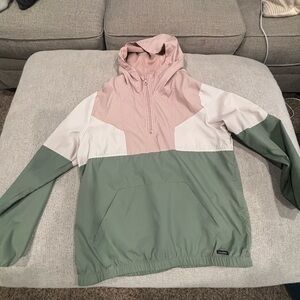 Volcom Pink and Green Kids Raincoat